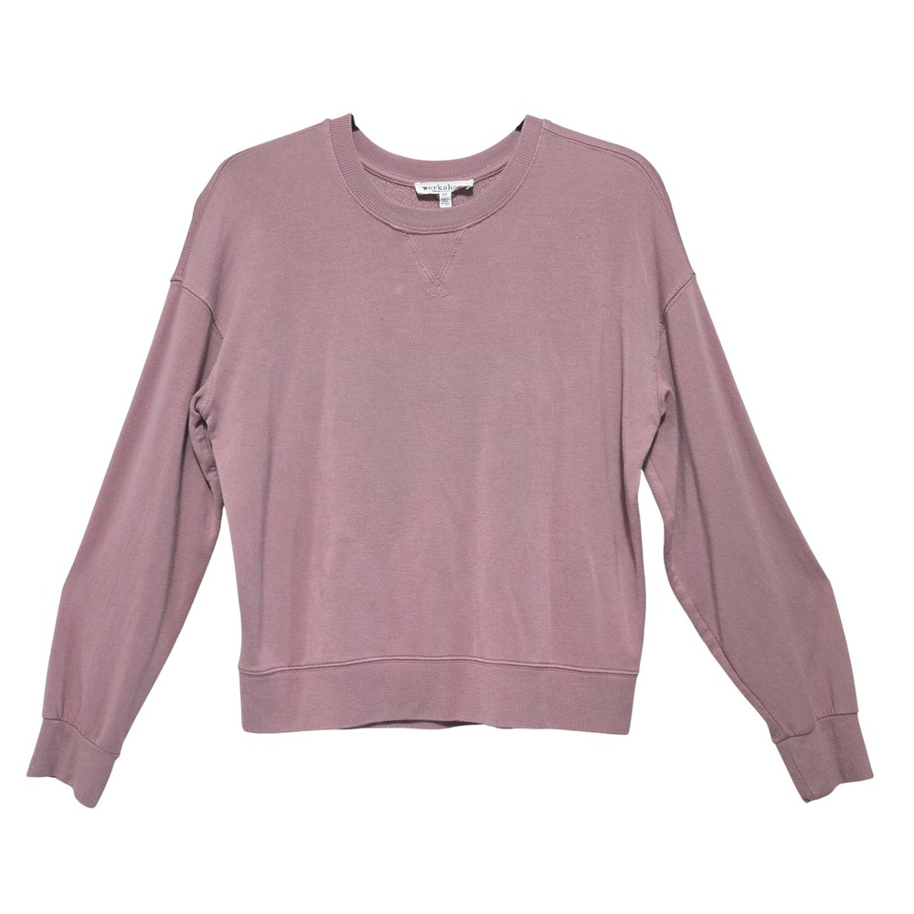 Workshop Republic Clothing Sporty Dusty Purple Pleated Back Modal Sweatshirt SM